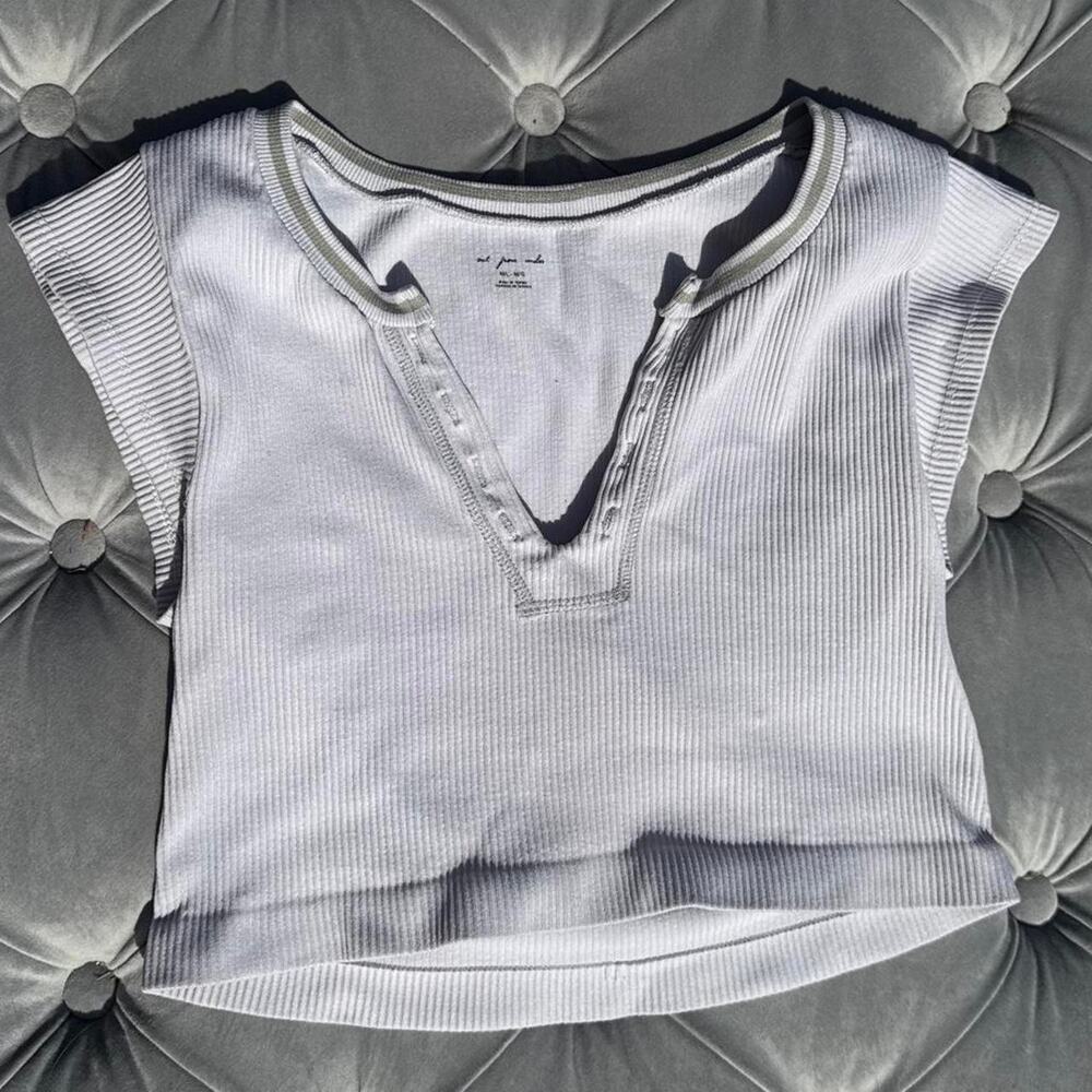 Light grey stretchy ml cropped
